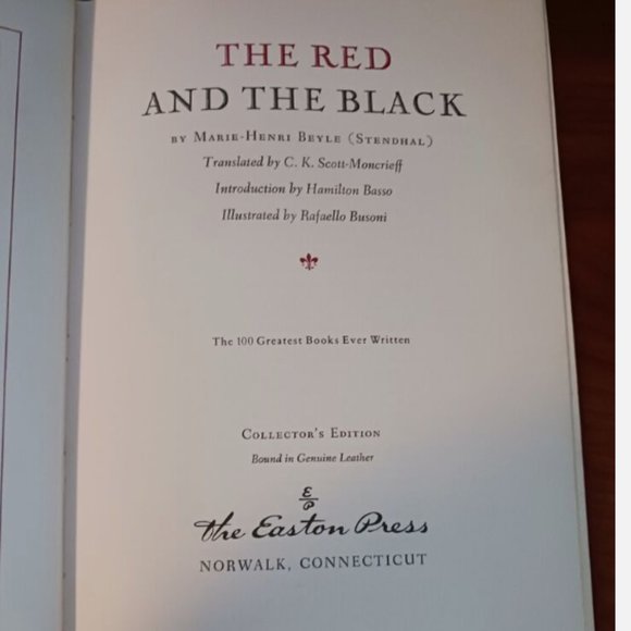The Red and the Black by Stendhal — Leather Bound, HC — Gilded edging - Picture 7 of 7